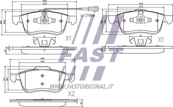 Fast FT29157 - Kit pastiglie freno, Freno a disco autozon.pro