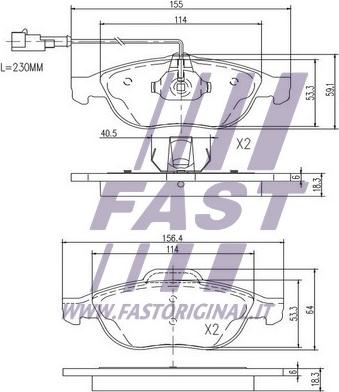 Fast FT29165 - Kit pastiglie freno, Freno a disco autozon.pro