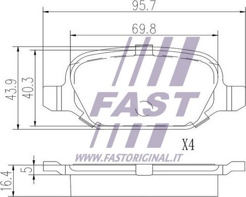 Fast FT29104 - Kit pastiglie freno, Freno a disco autozon.pro