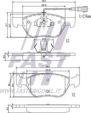 Fast FT29105 - Kit pastiglie freno, Freno a disco autozon.pro