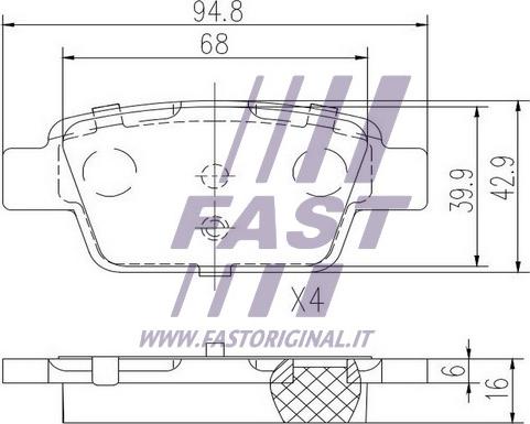 Fast FT29115 - Kit pastiglie freno, Freno a disco autozon.pro