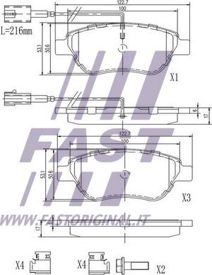 Fast FT29124 - Kit pastiglie freno, Freno a disco autozon.pro