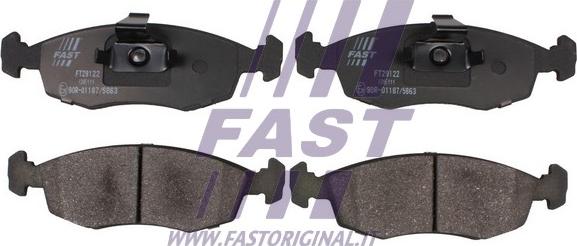 Fast FT29122 - Kit pastiglie freno, Freno a disco autozon.pro