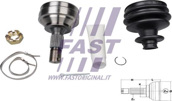 Fast FT25089K - Kit giunti, Semiasse autozon.pro