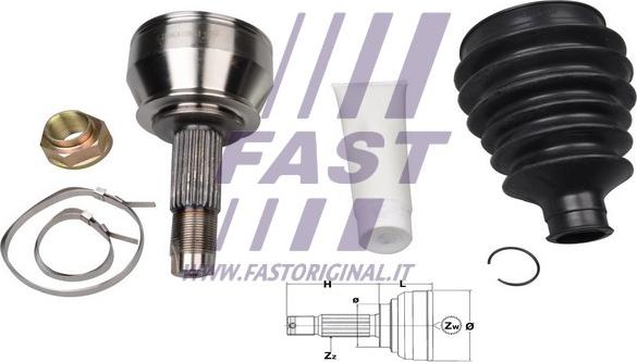 Fast FT25072K - Kit giunti, Semiasse autozon.pro