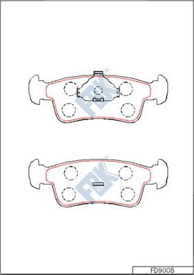 FBK FD9008 - Kit pastiglie freno, Freno a disco autozon.pro