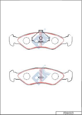 FBK FD9003 - Kit pastiglie freno, Freno a disco autozon.pro