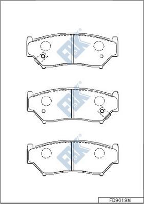 FBK FD9019M - Kit pastiglie freno, Freno a disco autozon.pro