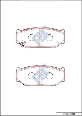 FBK FD9039M - Kit pastiglie freno, Freno a disco autozon.pro