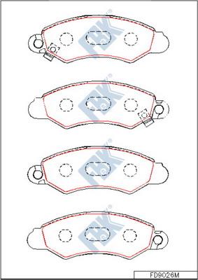 FBK FD9026M - Kit pastiglie freno, Freno a disco autozon.pro