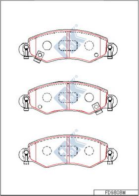 FBK FD9808M - Kit pastiglie freno, Freno a disco autozon.pro