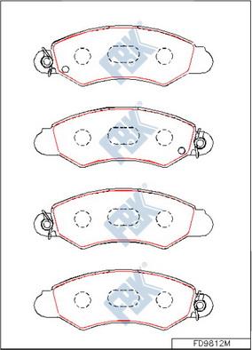 FBK FD9812M - Kit pastiglie freno, Freno a disco autozon.pro