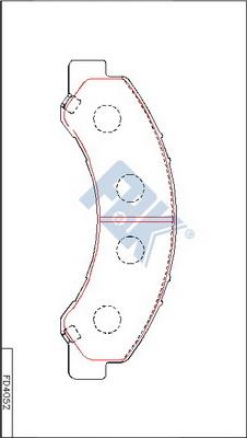 FBK FD4052 - Kit pastiglie freno, Freno a disco autozon.pro