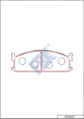 FBK FD4001 - Kit pastiglie freno, Freno a disco autozon.pro