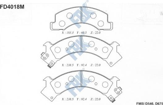 FBK FD4018M - Kit pastiglie freno, Freno a disco autozon.pro