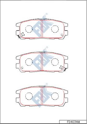 FBK FD4034M - Kit pastiglie freno, Freno a disco autozon.pro