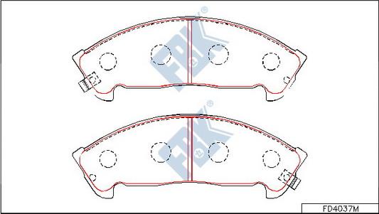 FBK FD4037M - Kit pastiglie freno, Freno a disco autozon.pro