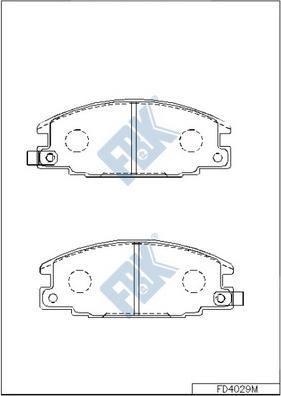 FBK FD4029M - Kit pastiglie freno, Freno a disco autozon.pro