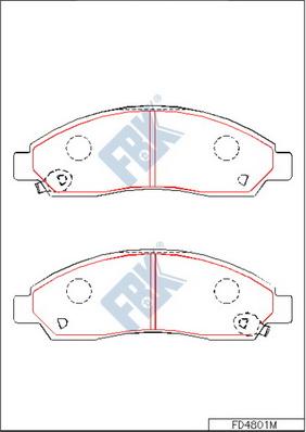 FBK FD4801M - Kit pastiglie freno, Freno a disco autozon.pro