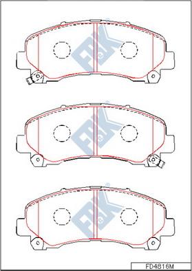 FBK FD4816M - Kit pastiglie freno, Freno a disco autozon.pro