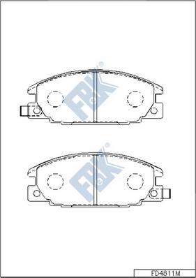 FBK FD4811M - Kit pastiglie freno, Freno a disco autozon.pro