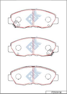 FBK FD5091M - Kit pastiglie freno, Freno a disco autozon.pro