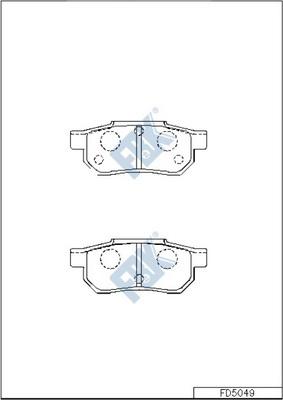 FBK FD5049 - Kit pastiglie freno, Freno a disco autozon.pro