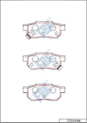 FBK FD5044M - Kit pastiglie freno, Freno a disco autozon.pro