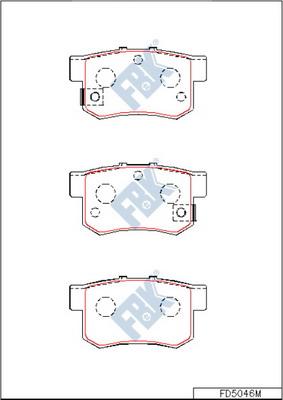 FBK FD5046M - Kit pastiglie freno, Freno a disco autozon.pro