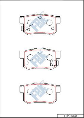 FBK FD5056M - Kit pastiglie freno, Freno a disco autozon.pro