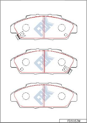 FBK FD5053M - Kit pastiglie freno, Freno a disco autozon.pro