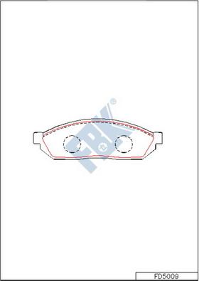 FBK FD5009 - Kit pastiglie freno, Freno a disco autozon.pro