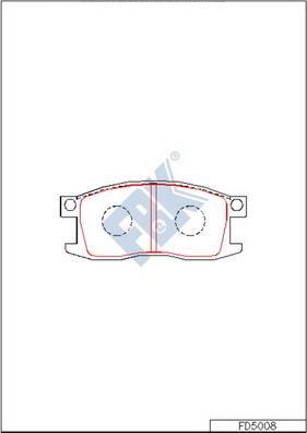 FBK FD5008 - Kit pastiglie freno, Freno a disco autozon.pro