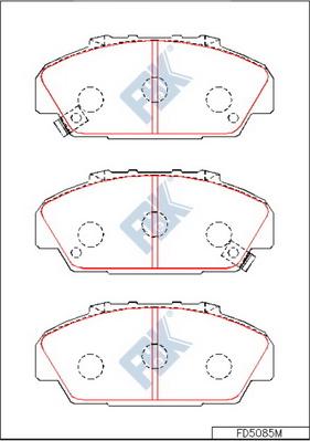 FBK FD5085M - Kit pastiglie freno, Freno a disco autozon.pro