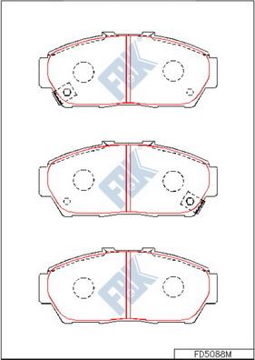 FBK FD5088M - Kit pastiglie freno, Freno a disco autozon.pro