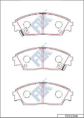 FBK FD5039M - Kit pastiglie freno, Freno a disco autozon.pro