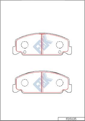 FBK FD5035 - Kit pastiglie freno, Freno a disco autozon.pro