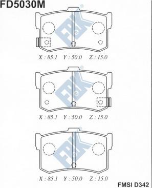 FBK FD5030M - Kit pastiglie freno, Freno a disco autozon.pro