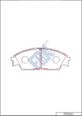 FBK FD5021 - Kit pastiglie freno, Freno a disco autozon.pro