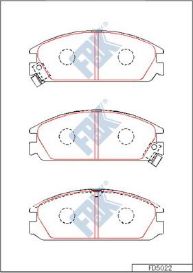 FBK FD5022M - Kit pastiglie freno, Freno a disco autozon.pro