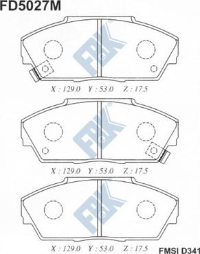 FBK FD5027M - Kit pastiglie freno, Freno a disco autozon.pro