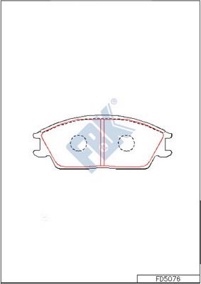 FBK FD5076 - Kit pastiglie freno, Freno a disco autozon.pro