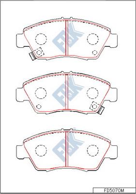 FBK FD5070M - Kit pastiglie freno, Freno a disco autozon.pro