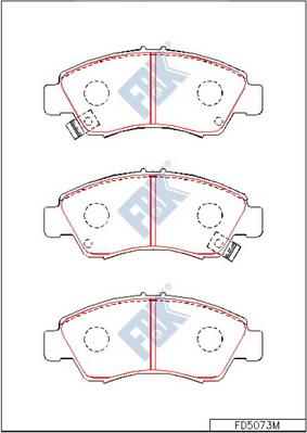 FBK FD5073M - Kit pastiglie freno, Freno a disco autozon.pro