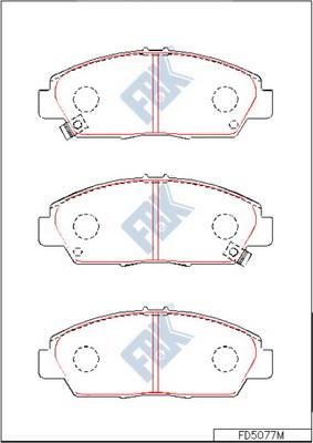 FBK FD5077M - Kit pastiglie freno, Freno a disco autozon.pro