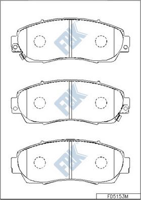 FBK FD5153M - Kit pastiglie freno, Freno a disco autozon.pro