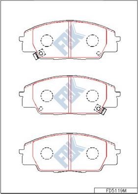 FBK FD5119M - Kit pastiglie freno, Freno a disco autozon.pro