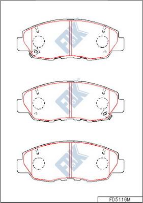 FBK FD5116M - Kit pastiglie freno, Freno a disco autozon.pro