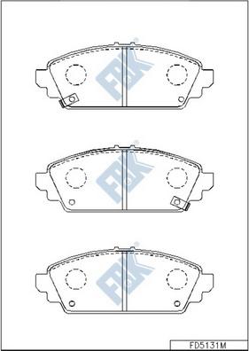 FBK FD5131M - Kit pastiglie freno, Freno a disco autozon.pro