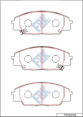 FBK FD5844M - Kit pastiglie freno, Freno a disco autozon.pro